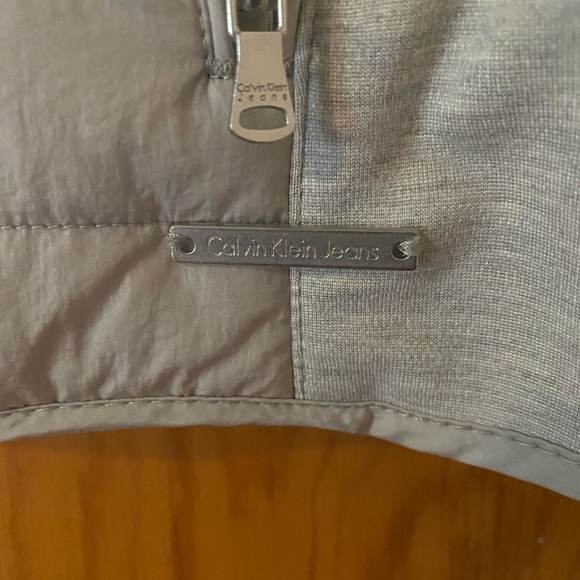 Cream/Gray colored Calvin Klein Jacket - Picture 6 of 7